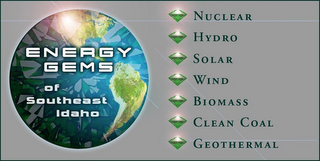 ENERGY GEMS OF SOUTHEAST IDAHO NUCLEAR HYDRO SOLAR WIND BIOMASS CLEAN COAL GEOTHERMAL logo
