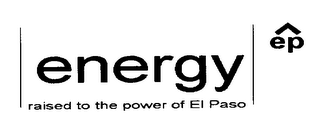 ENERGY RAISED TO THE POWER OF ELPASO EP logo