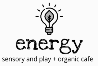 "ENERGY SENSORY AND PLAY + ORGANIC CAFE" logo