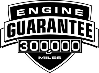 ENGINE GUARANTEE 300,000 MILES logo