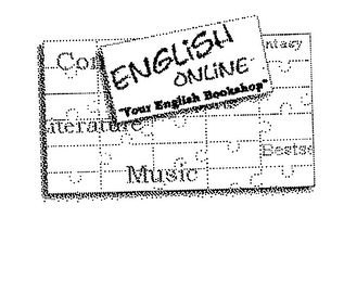 ENGLISH ONLINE, "YOUR ENGLISH BOOKSHOP." logo
