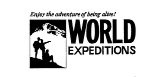 ENJOY THE ADVENTURE OF BEING ALIVE! WORLD EXPEDITIONS logo
