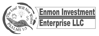 ENMON INVESTMENT ENTERPRISE LLC THE LEAF WILL NOT WITHER PSALMS 1:3 logo