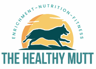ENRICHMENT ~ NUTRITION ~ FITNESS   THE HEALTHY MUTT logo