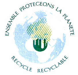 ENSEMBLE PROTEGEONS LA PLANETE RECYCLE RECYCLABLE logo