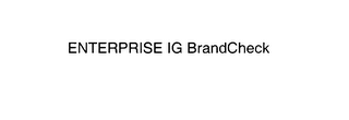ENTERPRISE IG BRANDCHECK logo