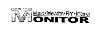 ENTERTAINMENT MONITOR MUSIC TELEVISION FILM INTERNET logo