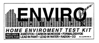 ENVIRO C-H-E-K HOME ENVIROMENT TEST KIT INCLUDES TESTS FOR ASBESTOS-CARBON MONOXIDE-FORMALDEHYDE LEAD IN PAINT-LEAD IN WATER-RADON-CO logo