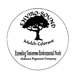ENVIRO-SOUND MULCH COLORANT EXCEEDING TOMORROWS ENVIRONMENTAL NEEDS ALABAMA PIGMENTS COMPANY logo