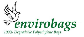 ENVIROBAGS, 100% DEGRADABLE, POLYETHYLENE BAGS logo