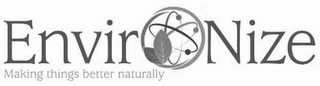 ENVIRONIZE MAKING THINGS BETTER NATURALLY logo
