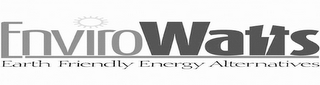 ENVIROWATTS EARTH FRIENDLY ENERGY ALTERNATIVES logo