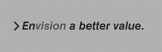 > ENVISION A BETTER VALUE. logo
