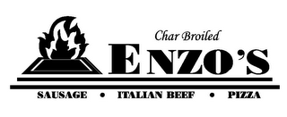 ENZO'S CHAR BROILED SAUSAGE · ITALIAN BEEF · PIZZA logo