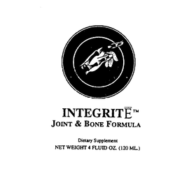E'OLA INTEGRITE INTEGRITE JOINT & BONE FORMULA DIETARY SUPPLEMENT NET WEIGHT 4 FLUID OZ. (120 ML.) logo