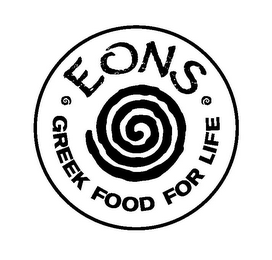 EONS GREEK FOOD FOR LIFE logo