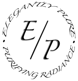 E/P · ELEGANTLY PURE · PURIFYING RADIANCE logo