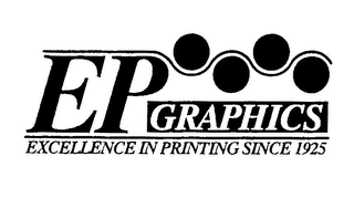 EP GRAPHICS EXCELLENCE IN PRINTING SINCE 1925 logo