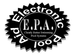 E.P.A. CLEARLY BETTER SWIMMING POOL SYSTEMS logo