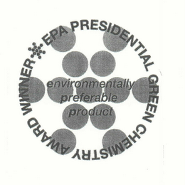 EPA PRESIDENTIAL GREEN CHEMISTRY AWARD WINNER ENVIRONMENTALLY PREFERABLE PRODUCT logo