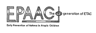 EPAAC THE GENERATION OF ETAC EARLY PREVENTION OF ASTHMA IN ATOPIC CHILDREN logo