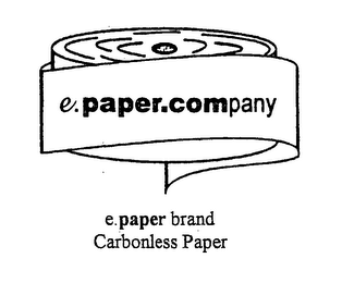 E.PAPER.COMPANY E.PAPER BRAND CARBONLESS PAPER logo