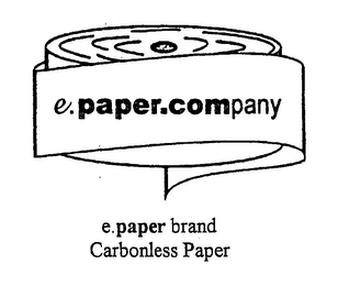 E.PAPER.COMPANY E.PAPER BRAND CARBONLESS PAPER logo