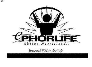 EPHORLIFE ONLINE NUTRITIONALS PERSONAL HEALTH FOR LIFE. logo