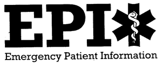 EPI EMERGENCY PATIENT INFORMATION logo
