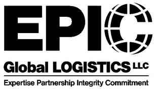 EPIC GLOBAL LOGISTICS LLC EXPERTISE PARTNERSHIP INTEGRITY COMMITMENT logo