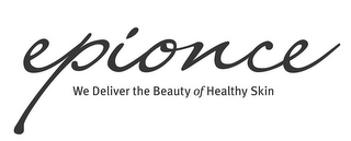 EPIONCE WE DELIVER THE BEAUTY OF HEALTHY SKIN logo