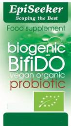 EPISEEKER SCOPING THE BEST FOOD SUPPLEMENT BIOGENIC BIFIDO VEGAN ORGANIC PROBIOTIC logo