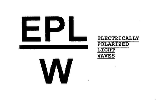 EPLW ELECTRICALLY POLARIZED LIGHT WAVES logo