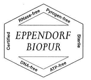 EPPENDORF BIOPUR RNASE-FREE PYROGEN-FREE CERTIFIED DNA-FREE ATP-FREE STERILE logo