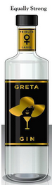 EQUALLY STRONG TRIBUTE LABEL GRETA GIN logo
