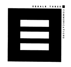 EQUALS THREE COMMUNICATIONS logo
