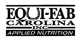 EQUIFAB CAROLINA INC APPLIED NUTRITION logo