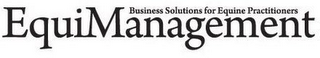 EQUIMANAGEMENT BUSINESS SOLUTIONS FOR EQUINE PRACTITIONERS logo