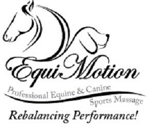EQUIMOTION PROFESSIONAL EQUINE & CANINE SPORTS MASSAGE REBALANCING PERFORMANCE! logo
