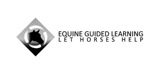 EQUINE GUIDED LEARNING LET HORSES HELP logo