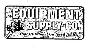 EQUIPMENT SUPPLY CO. CALL US WHEN YOU NEED A LIFT logo