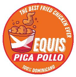 EQUIS PICA POLLO THE BEST FRIED CHICKEN EVER 100% DOMINCANO logo