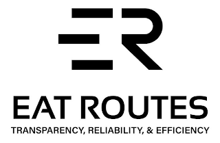 ER EAT ROUTES TRANSPARENCY, RELIABILITY, & EFFICIENCY logo
