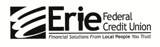 ERIE FEDERAL CREDIT UNION FINANCIAL SOLUTIONS FROM LOCAL PEOPLE YOU TRUST logo