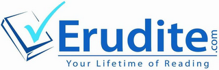ERUDITE.COM YOUR LIFETIME OF READING logo
