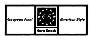 ES EURO SNACK EUROPEAN FOOD AMERICAN STYLE logo