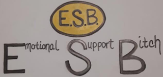 E.S.B. EMOTIONAL SUPPORT BITCH logo