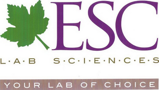 ESC L · A · B S · C · I · E · N · C · E · S YOUR LAB OF CHOICE logo