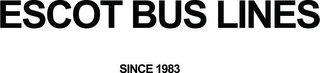 ESCOT BUS LINES SINCE 1983 logo