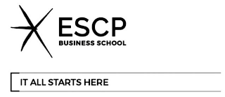 ESCP BUSINESS SCHOOL IT ALL STARTS HERE logo
